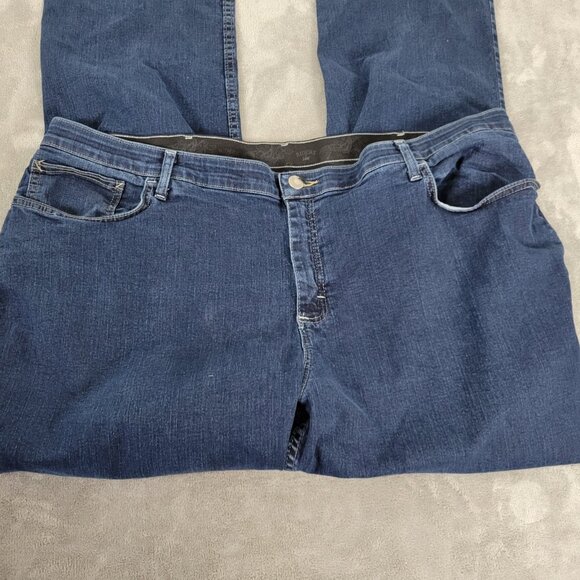 Riders by Lee Womens Jeans 24W Plus Straight Leg Dark Blue Denim Zip Fly SL34E - Picture 3 of 9